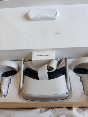 Meta Quest 2 Standalone VR Headset with Touch Controllers — White
